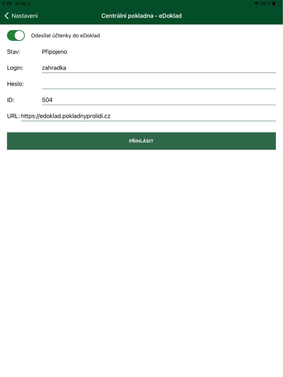 Setting up connection to eDoklad