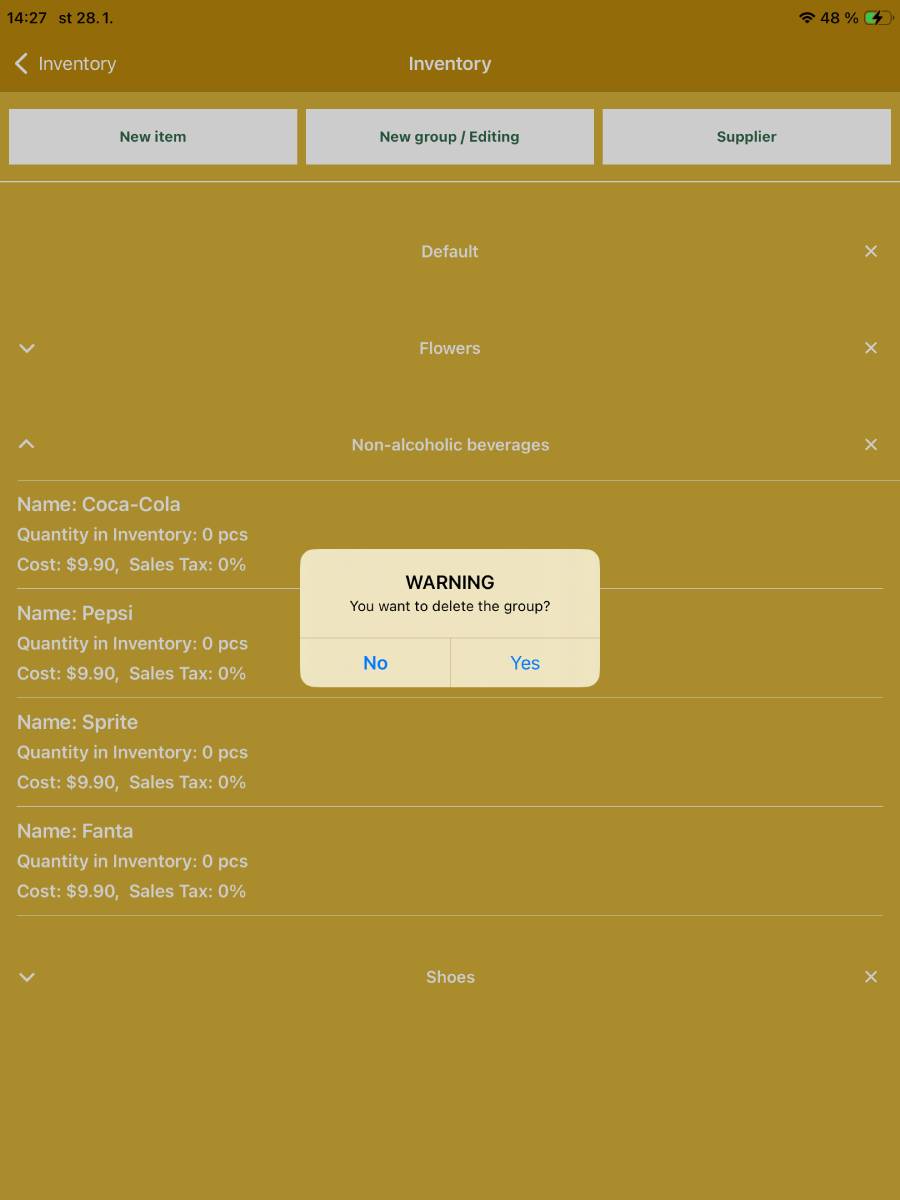 Deleting an inventory group