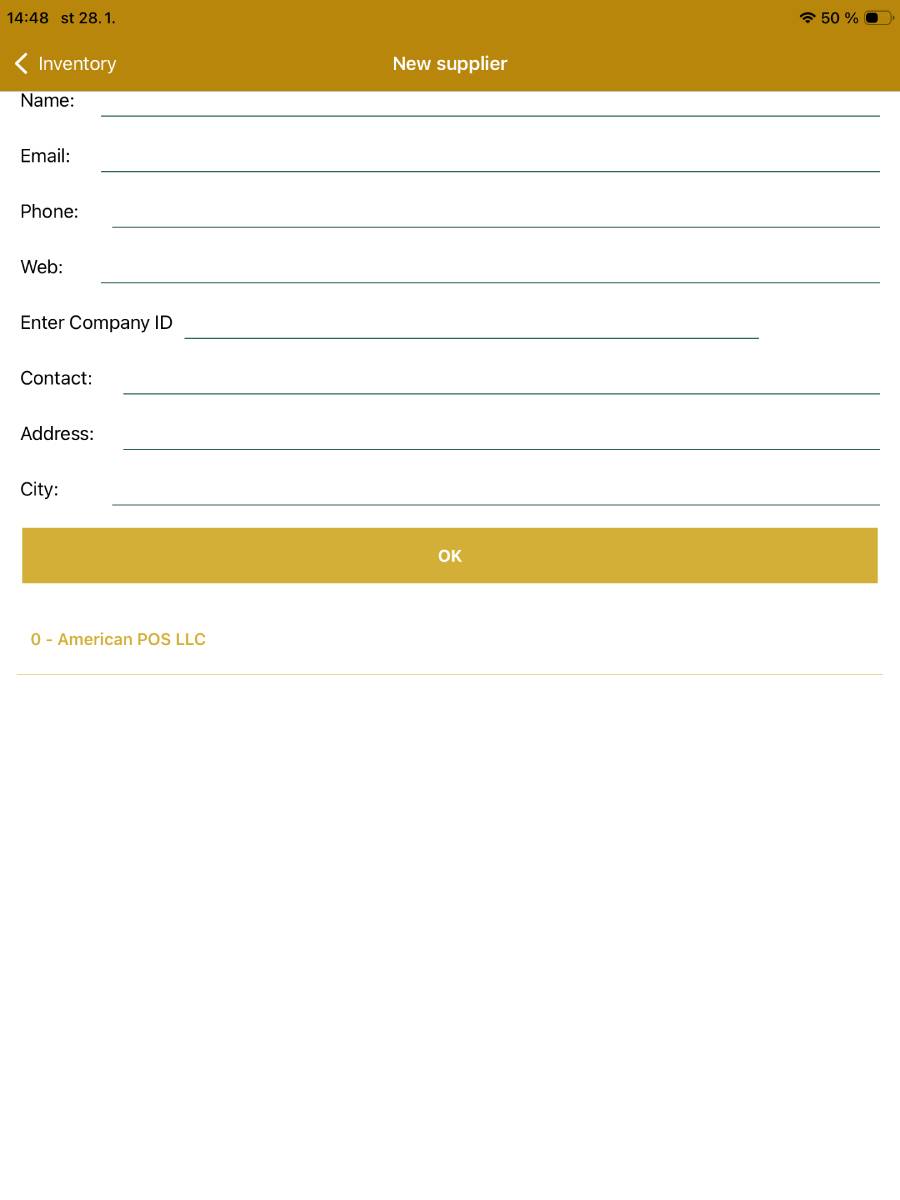 Creating a new supplier and editing the supplier