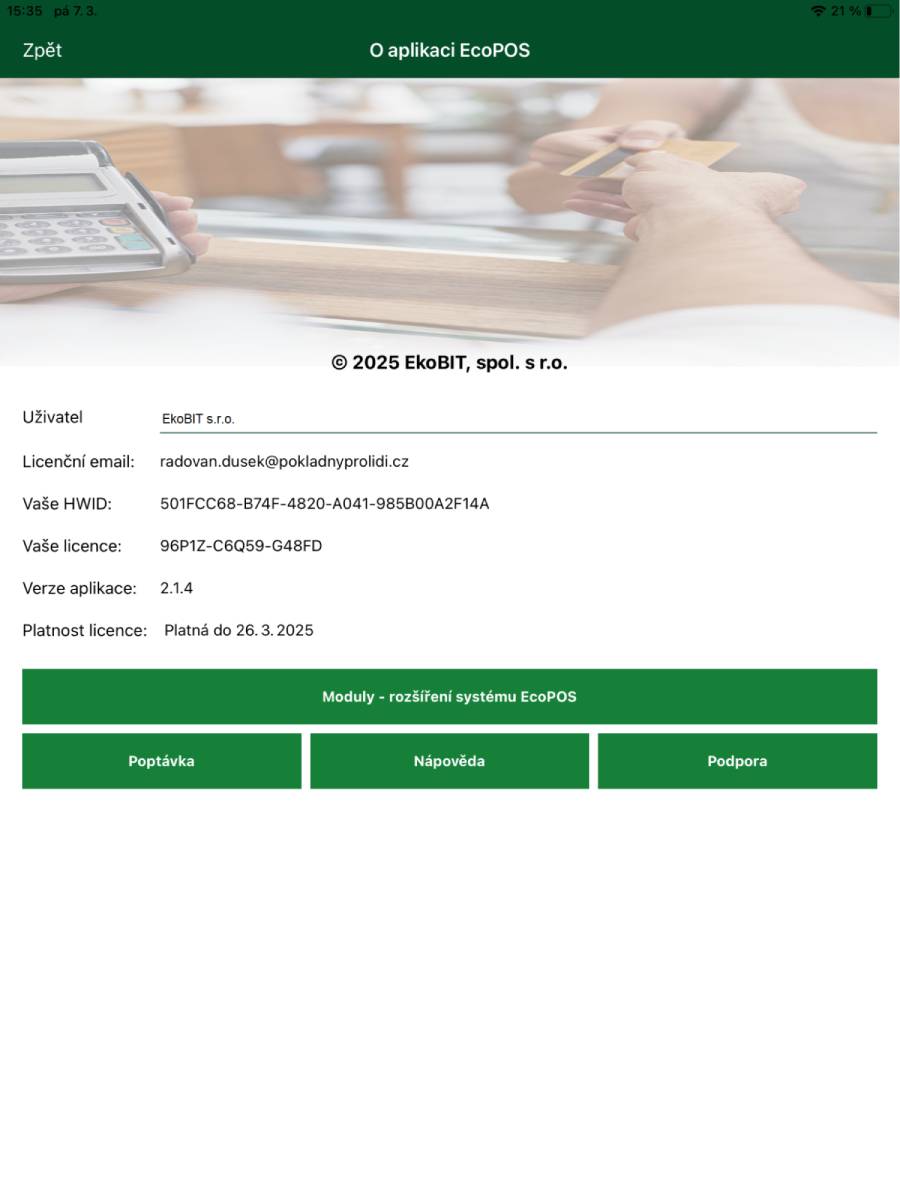 Information about the BitcoinPOS application