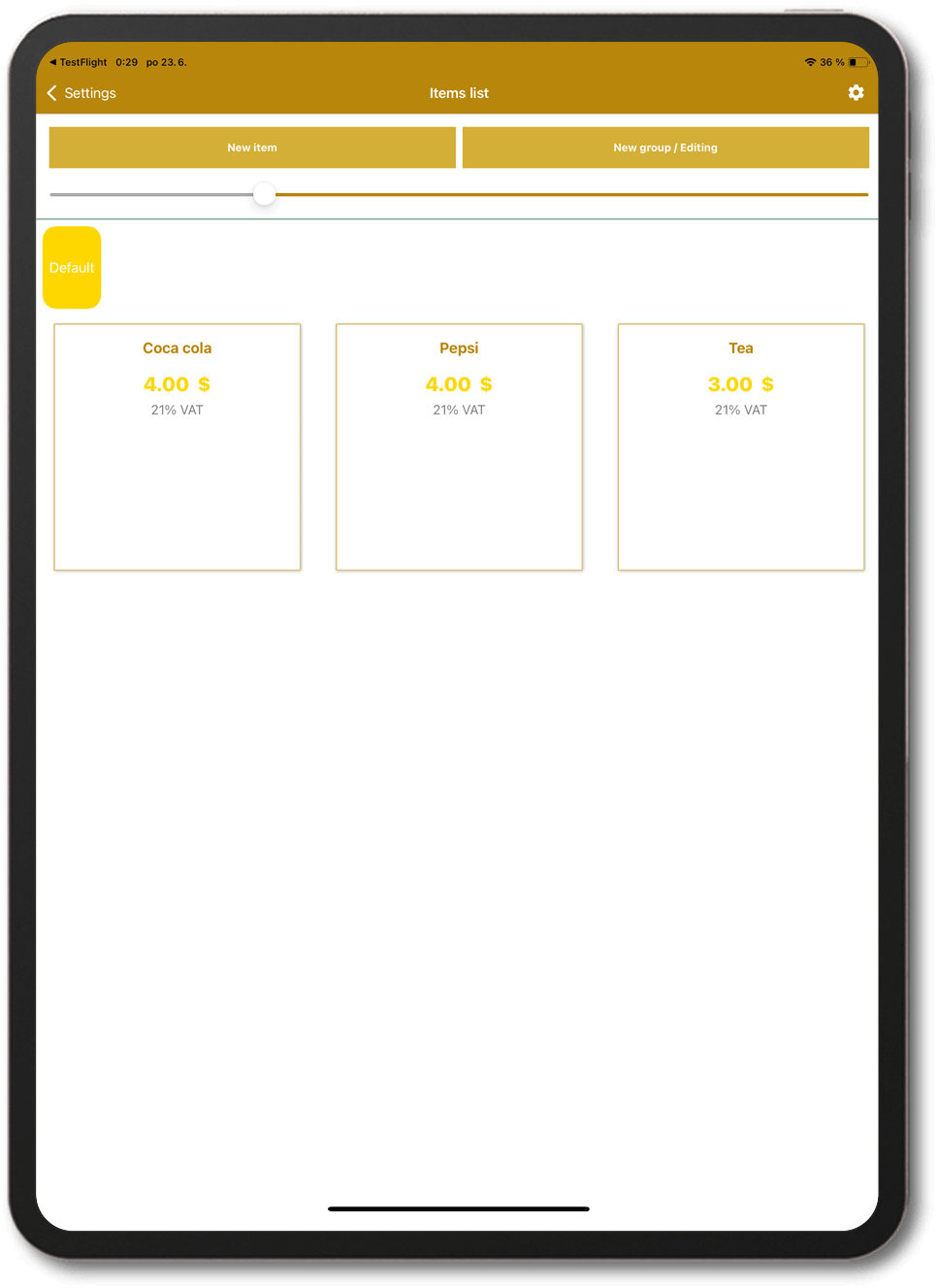 Preview from the app