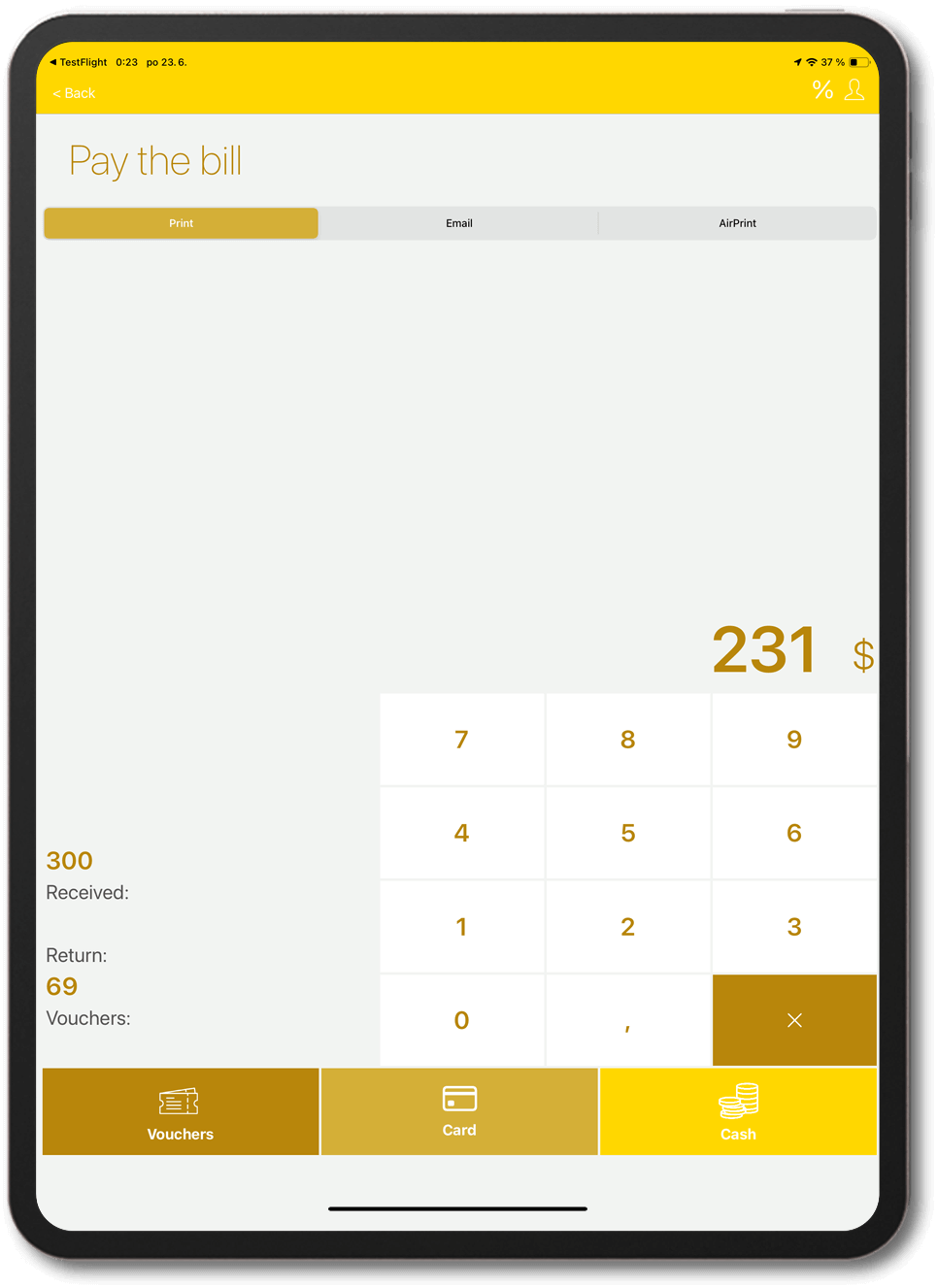 Preview from the app