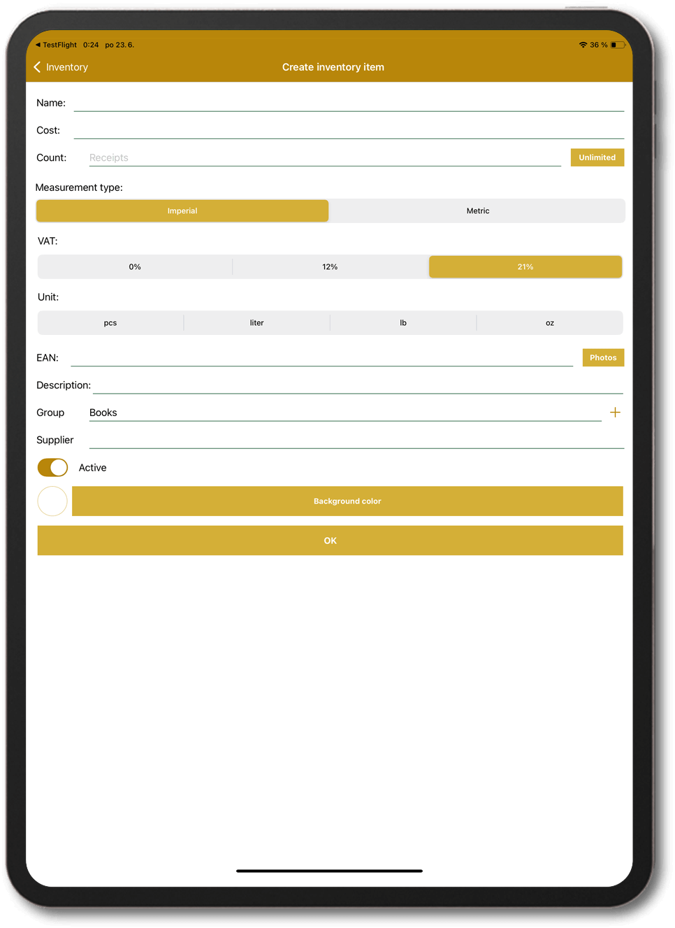 Preview from the app